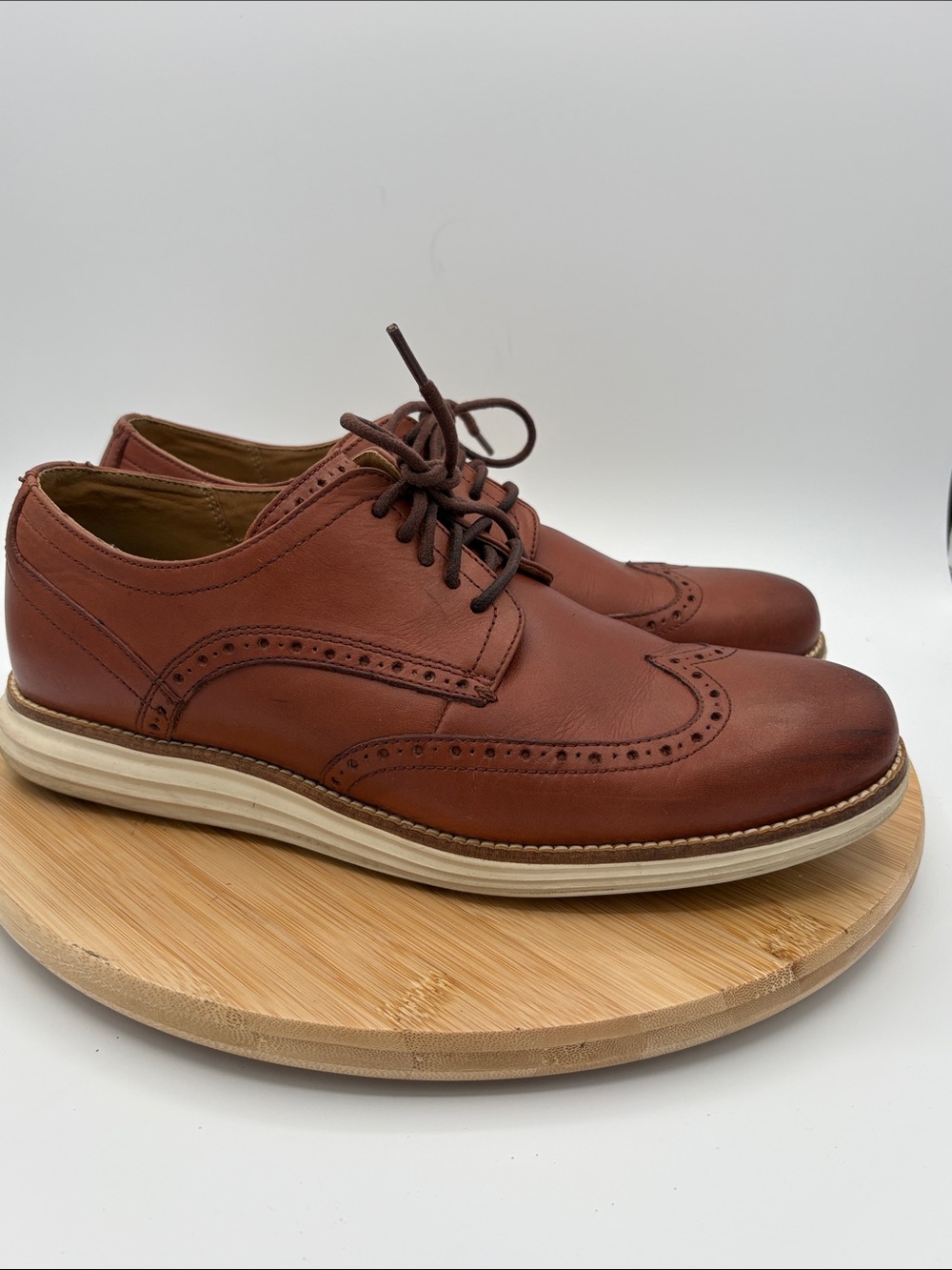 Cole Haan OriginalGrand Wingtip Oxford Mens 9.5M Brown Leather C26471 Preppy